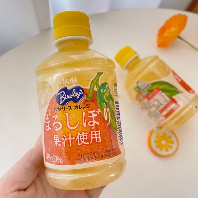 日本朝日Asahi香橙20%橙子风味果汁维他命C橙汁饮料280ml夏日解渴
