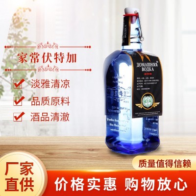 精品家常伏特加(蓝玻璃瓶)500m厂家销售大量优惠跨境产品