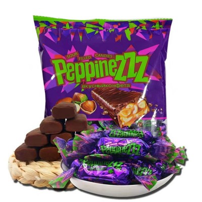 5斤国产紫皮糖坚果夹心代可可脂巧克力涂层糖果批发婚庆喜糖零食 2包